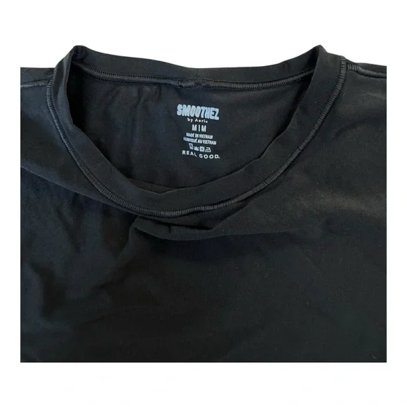 Smoothez by Aerie Black Short Sleeve Bodysuit - Picture 2 of 5